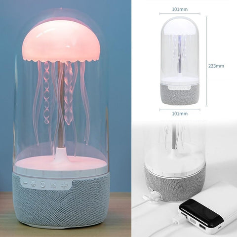 USB Rotating Colorful Light Large Mist Jellyfish Humidifier